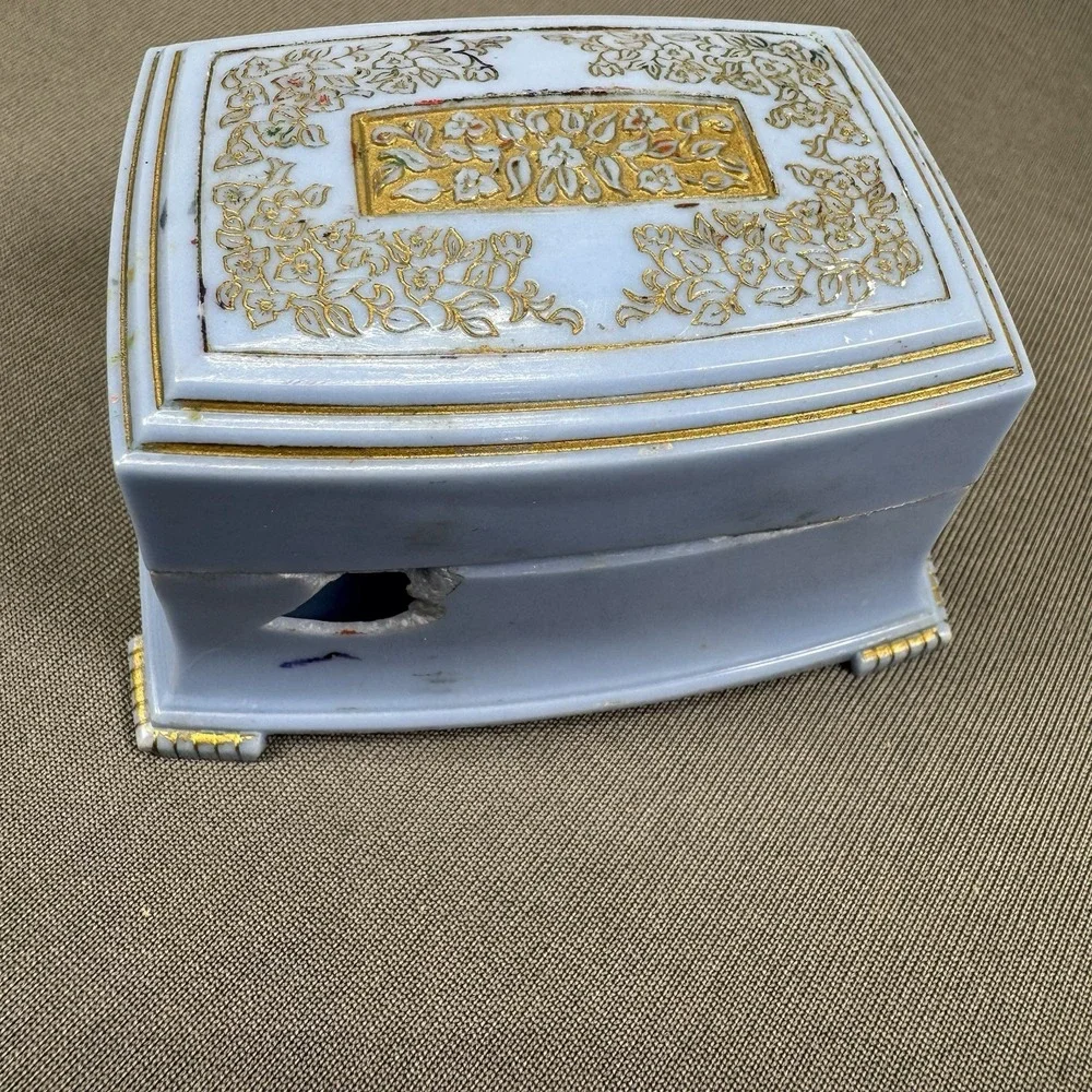 vintage‎ blue celluloid wedding Ring Presentation Box